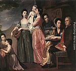 George Romney The Leigh Family painting